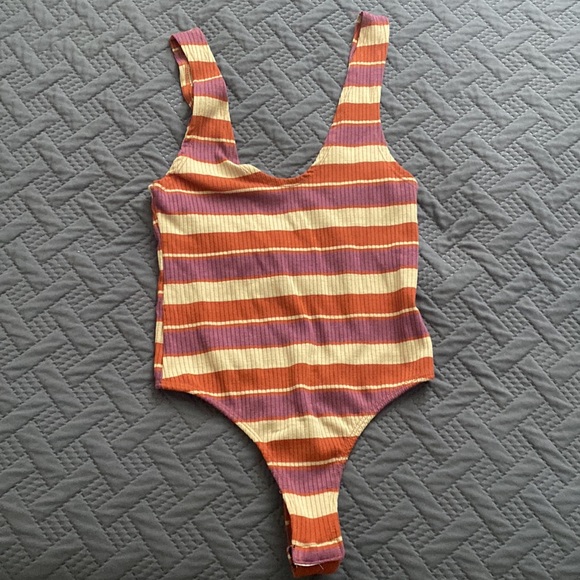 Free people striped womens Bodysuit size XS - Picture 5 of 6